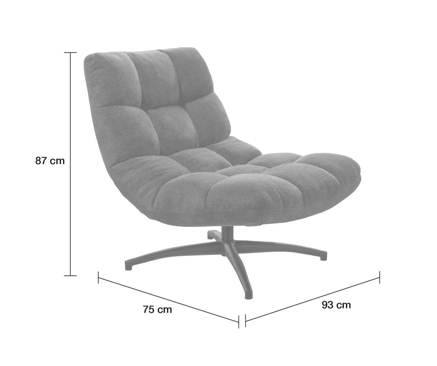 LC Home Drehsessel Memphis mit Karosteppung Webstoff - Bild 3