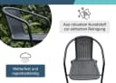 LC Garden Stapelstuhl Garvista Schwarz Gartenstuhl mit Rattan-Optik Bild 5