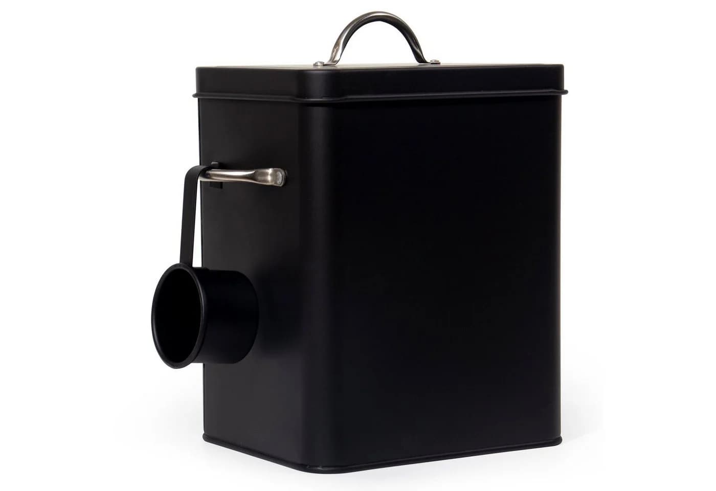 Zedelmaier Aufbewahrungsbox 6,5L Schwarz Metall mit Deckel und Schaufel - Bild 2