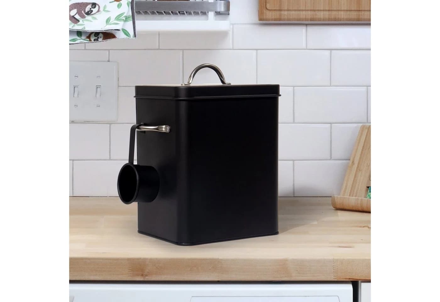 Zedelmaier Aufbewahrungsbox 6,5L Schwarz Metall mit Deckel und Schaufel - Bild 4