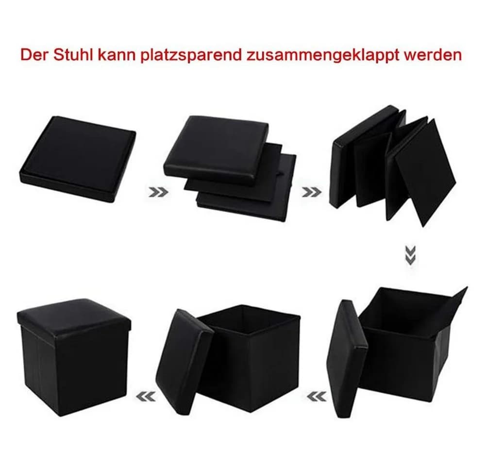 Zedelmaier Sitzbank mit Stauraum Schwarz Faltbar 300kg Belastbar - Bild 5