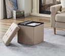 Zedelmaier Sitzbank mit Stauraum Beige faltbar Bild 3