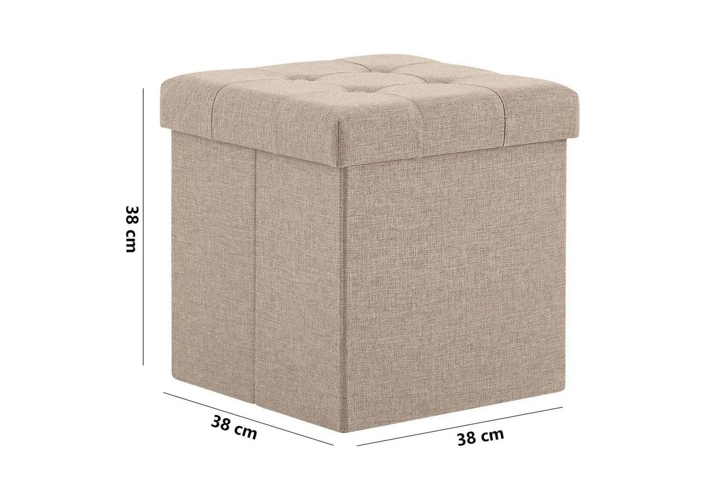 Zedelmaier Sitzbank mit Stauraum Beige faltbar - Bild 4