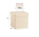 Zedelmaier Sitzhocker mit Stauraum Beige Samt faltbar Bild 5