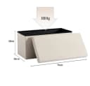 Zedelmaier Sitzbank mit Stauraum Beige Samt faltbar Bild 5