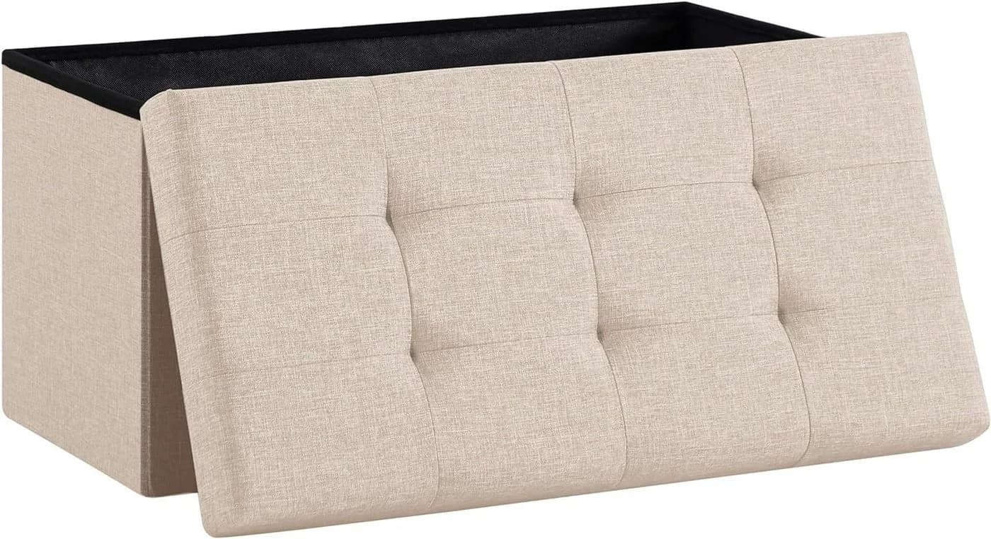 Zedelmaier Sitzbank mit Stauraum Beige Faltbar MDF Lenien - Bild 2