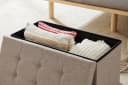 Zedelmaier Sitzbank mit Stauraum Beige Faltbar MDF Lenien Bild 3