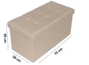 Zedelmaier Sitzbank mit Stauraum Beige Faltbar MDF Lenien Bild 5