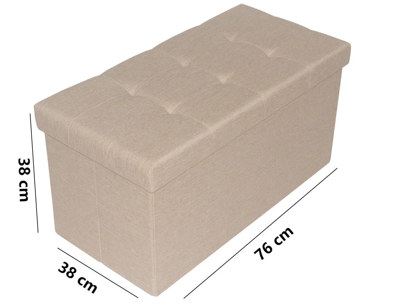 Zedelmaier Sitzbank mit Stauraum Beige Faltbar MDF Lenien - Bild 5