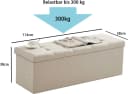 Zedelmaier Sitzbank 114cm Beige Faltbar mit Stauraum Bild 1