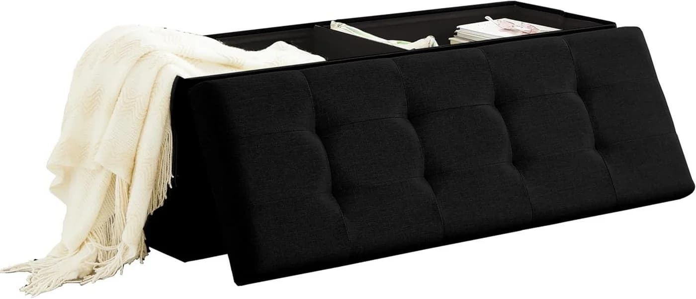 Zedelmaier Sitzbank 114cm Schwarz Faltbar Stauraum - Bild 2