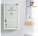 Zedelmaier Medizinschrank Edelstahl Weiß Silber Abschließbar Bild 1