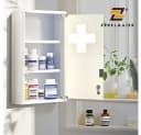 Zedelmaier Medizinschrank Edelstahl Weiß Silber Abschließbar Bild 3