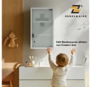 Zedelmaier Medizinschrank Edelstahl Weiß Silber Abschließbar Bild 5
