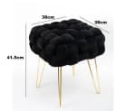 Zedelmaier Sitzhocker Ottoman Schwarz Goldene Beine Bild 3