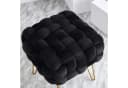Zedelmaier Sitzhocker Ottoman Schwarz Goldene Beine Bild 4