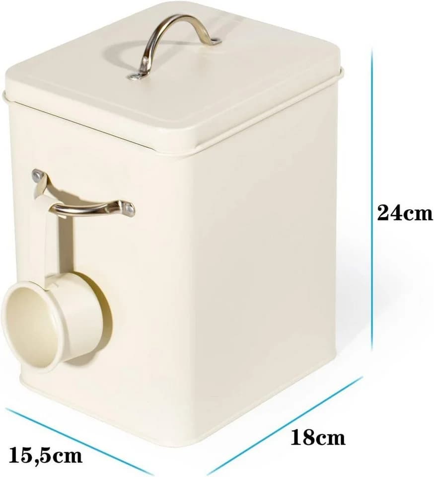 Zedelmaier Aufbewahrungsbox 6,5L Rostfreier Stahl Creme