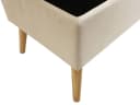 Zedelmaier Sitztruhe Hocker mit Stauraum Leinenoptik Massivholzfüße Beige Bild 3