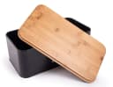 Zedelmaier Brotkasten Metall mit Holzdeckel Schwarz Retro Bild 4