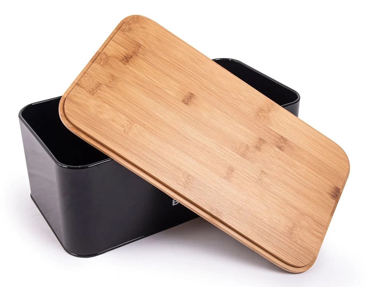 Zedelmaier Brotkasten Metall mit Holzdeckel Schwarz Retro - Bild 4