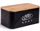 Zedelmaier Brotkasten Metall mit Holzdeckel Schwarz Retro Bild 2