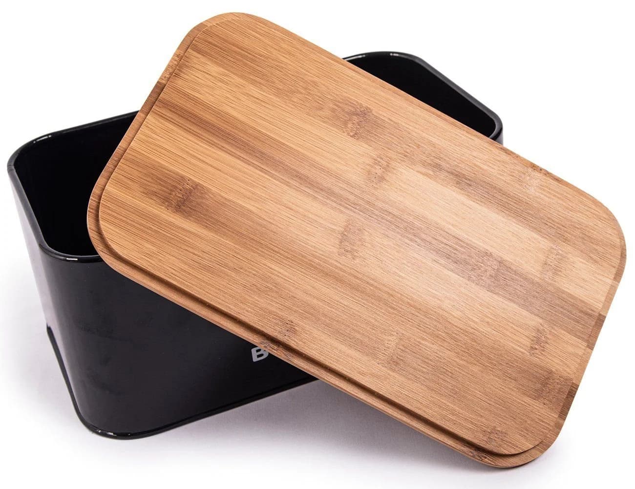 Zedelmaier Brotkasten Metall mit Holzdeckel Schwarz Retro - Bild 5