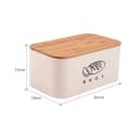 Zedelmaier Brotkasten Metall mit Holzdeckel Beige Retro Bild 1