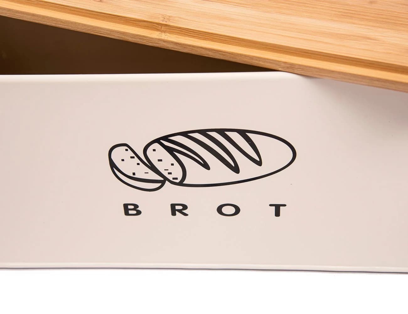 Zedelmaier Brotkasten Metall mit Holzdeckel Beige Retro - Bild 5