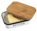 Zedelmaier Butterdose mit Holzdeckel für 250g Butter Weiß Bild 3