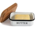 Zedelmaier Butterdose mit Holzdeckel für 250g Butter Weiß Bild 5