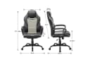 Zedelmaier Bürostuhl Ergonomisch Grau Kunstleder Gaming Stuhl Bild 1
