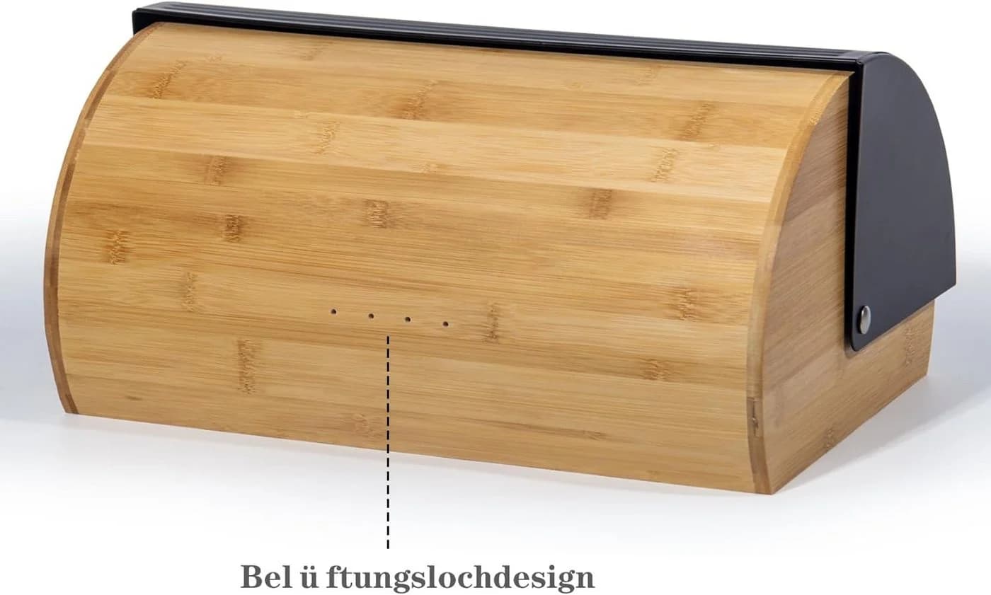 Zedelmaier Brotkasten Bambus mit Rolldeckel Set inkl. Brotbeutel - Bild 3
