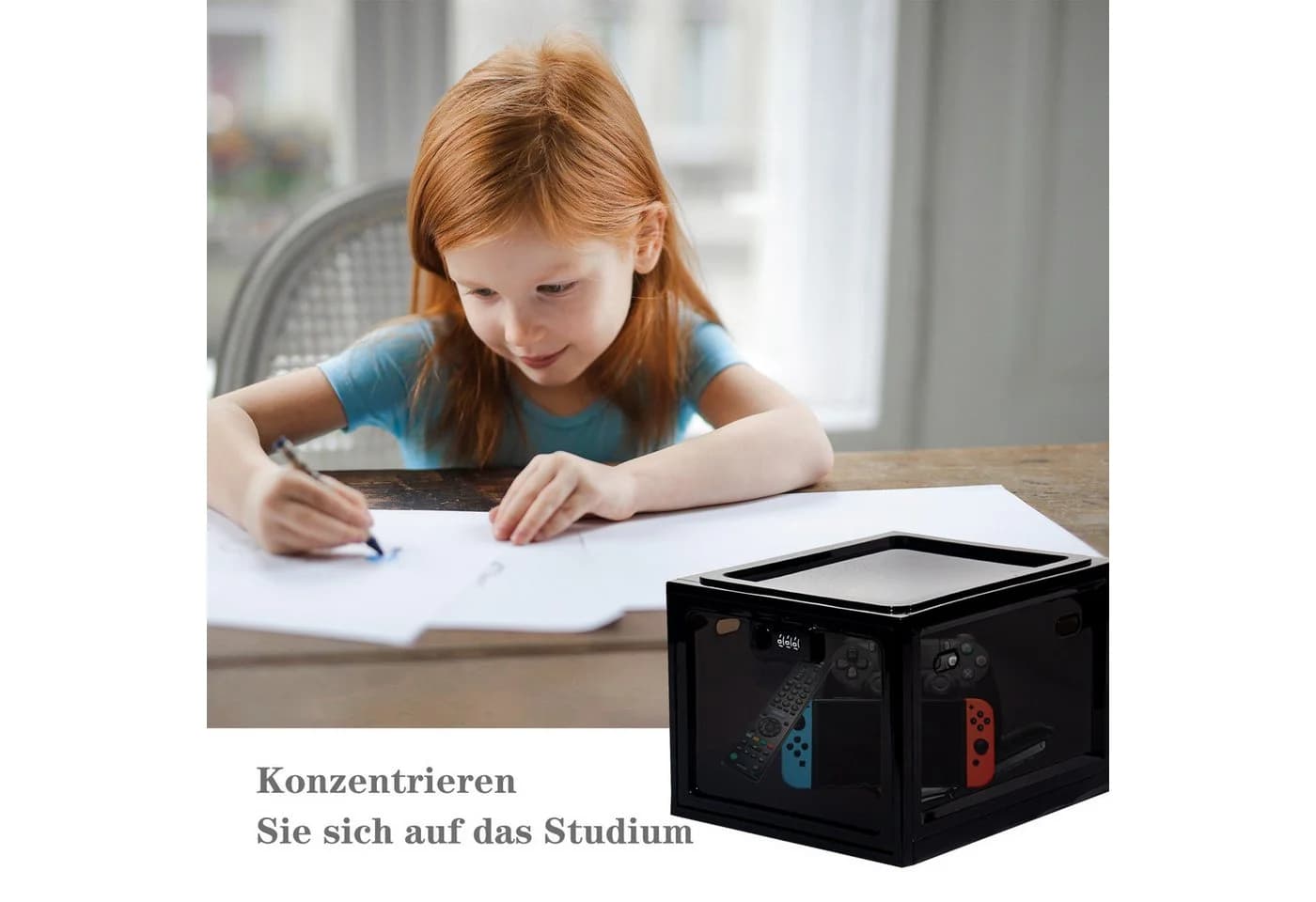 Zedelmaier Aufbewahrungsbox Set 2 St. Abschließbar Faltbar Stapelbar Schwarz - Bild 5
