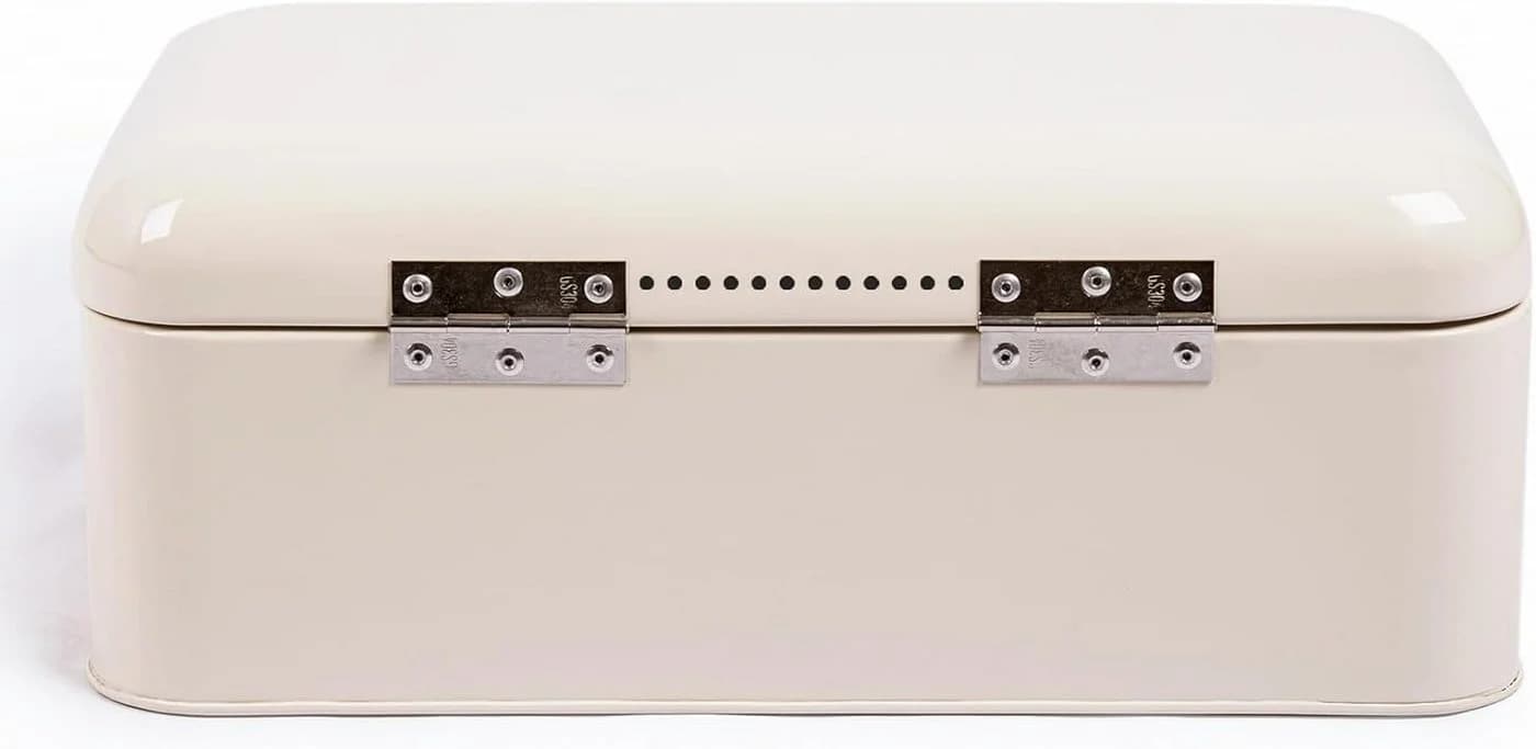 Zedelmaier Brotkasten aus Metall Retro Beige mit Deckel - Bild 4