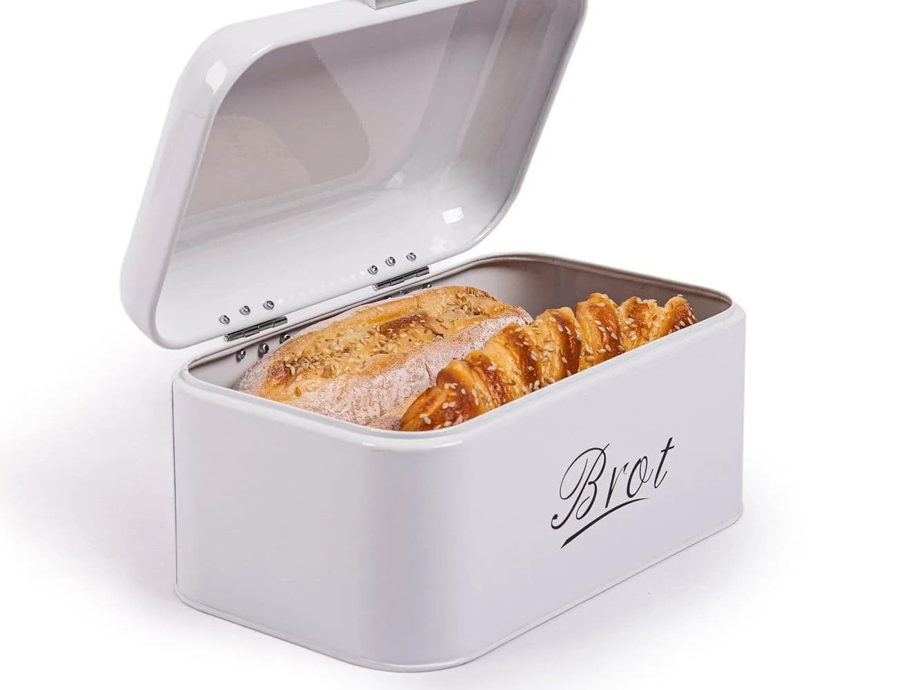 Zedelmaier Brotkasten aus Metall Retro Weiß Stapelbar - Bild 3