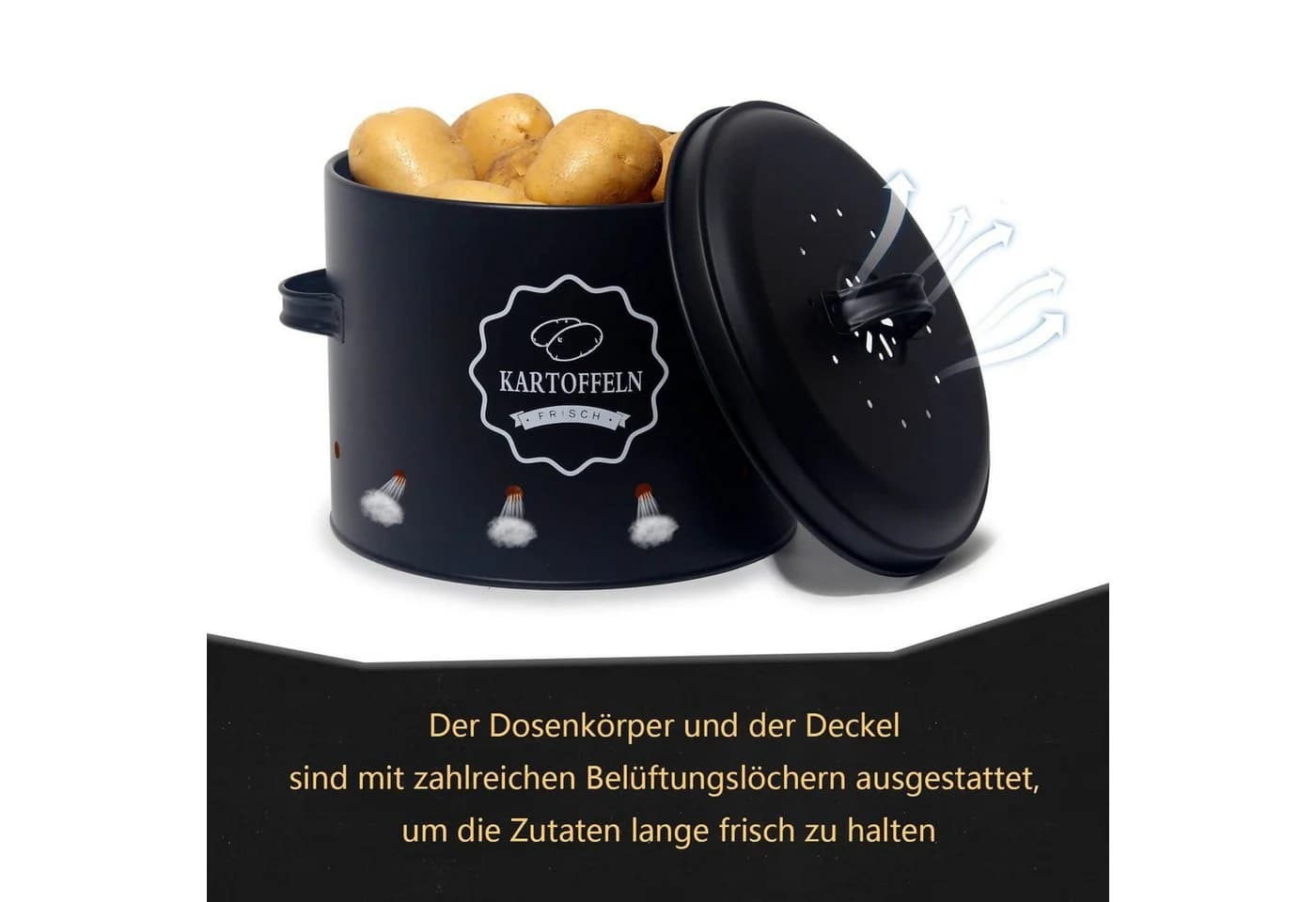 Zedelmaier Vorratsdosen Set Schwarz mit 360° Luftzirkulation - Bild 3