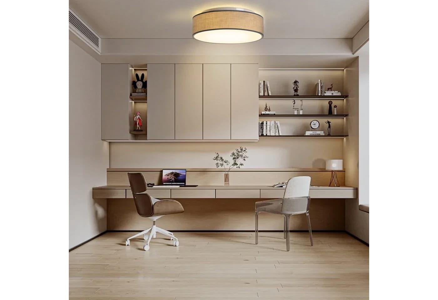 Zedelmaier Deckenlampe Stoff-Lampenschirm Modernes Design - Bild 3