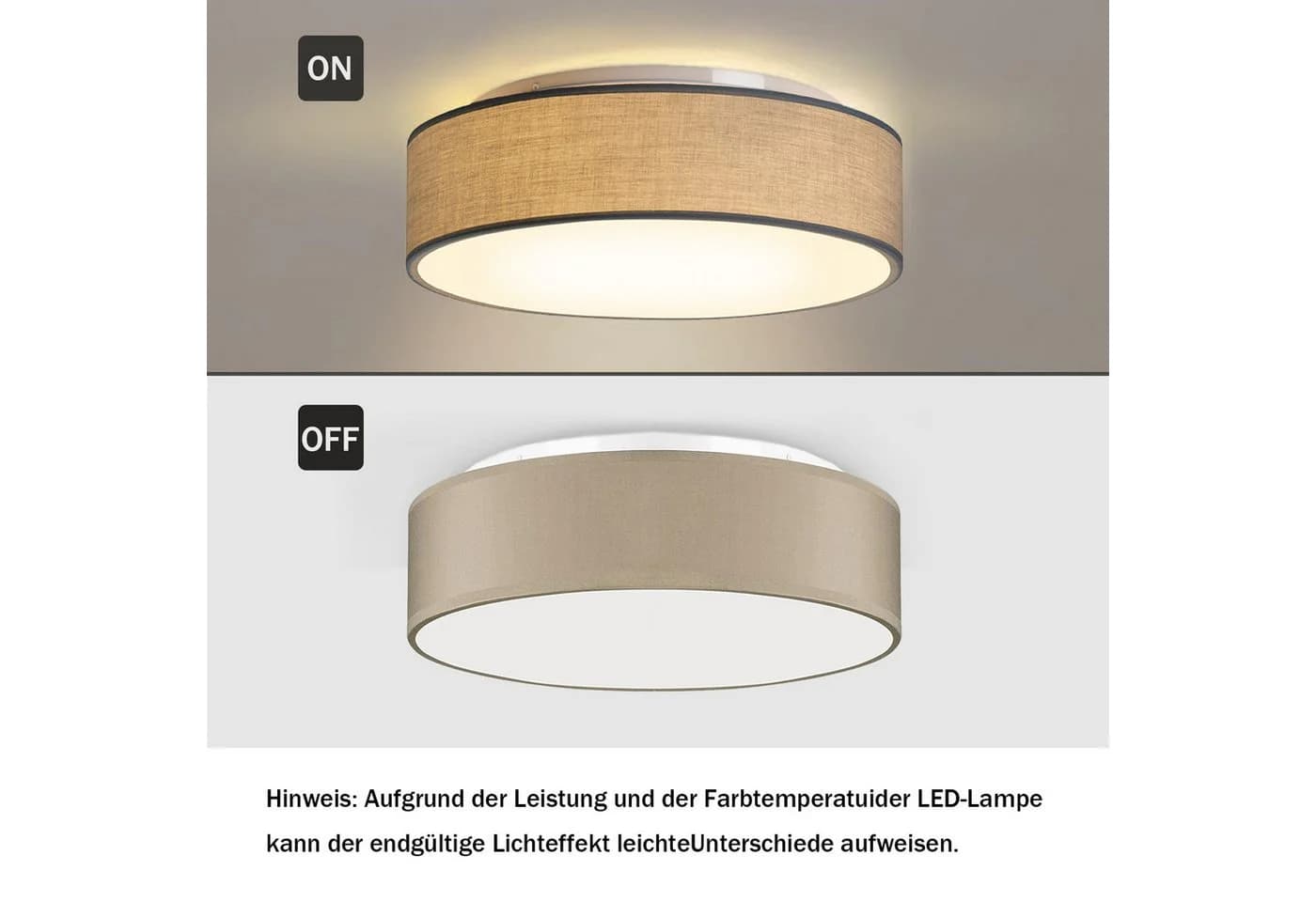 Zedelmaier Deckenlampe Stoff-Lampenschirm Modernes Design - Bild 5
