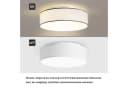 Zedelmaier Deckenlampe Stoff-Lampenschirm Modernes Design Bild 3