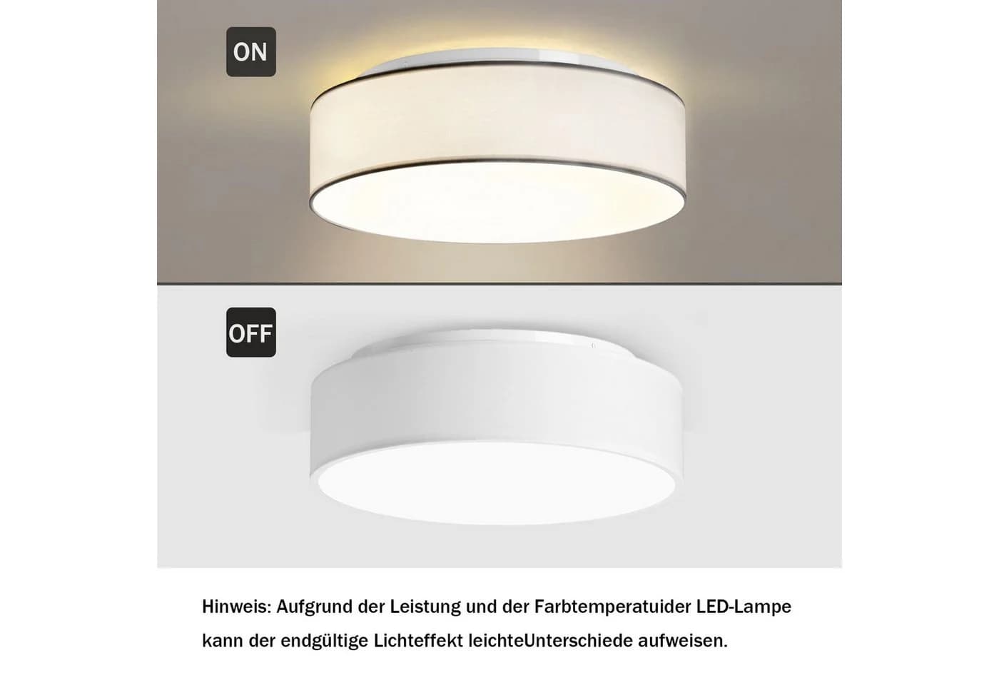 Zedelmaier Deckenlampe Stoff-Lampenschirm Modernes Design - Bild 3