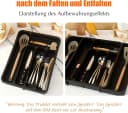Zedelmaier Besteckhalter Schwarz Verstellbar für Schubladen Bild 3