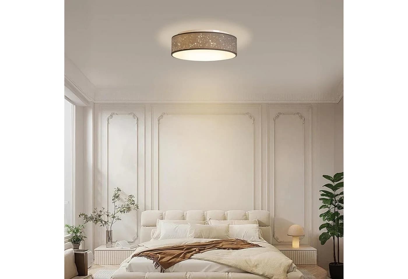 Zedelmaier Deckenlampe mit Stoff-Lampenschirm, Sternendesign - Bild 3