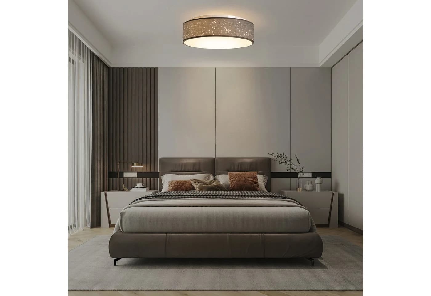 Zedelmaier Deckenlampe mit Stoff-Lampenschirm, Sternendesign - Bild 5