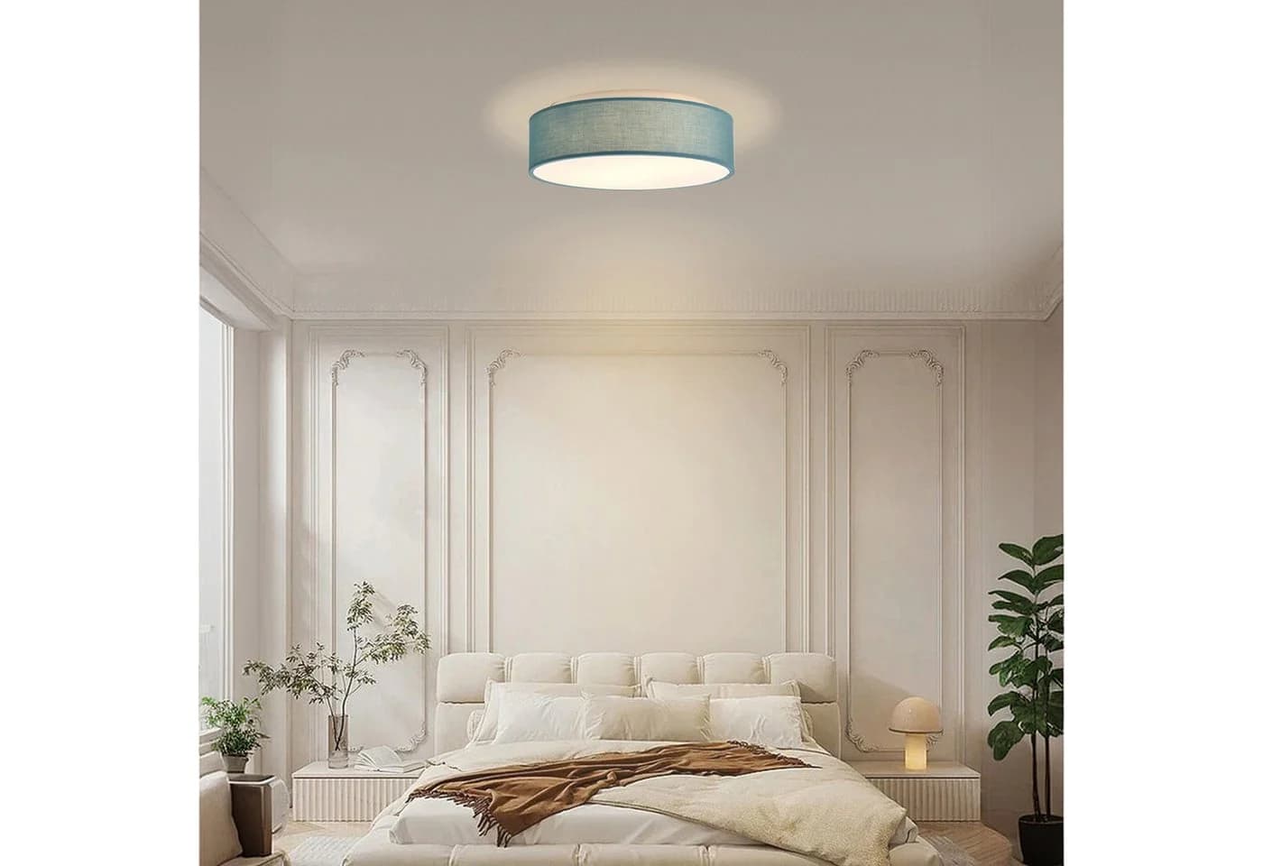 Zedelmaier Deckenlampe Stoff-Lampenschirm Türkis - Bild 5