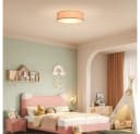 Zedelmaier Deckenlampe Stoff-Lampenschirm Sternendesign Rosa Bild 4
