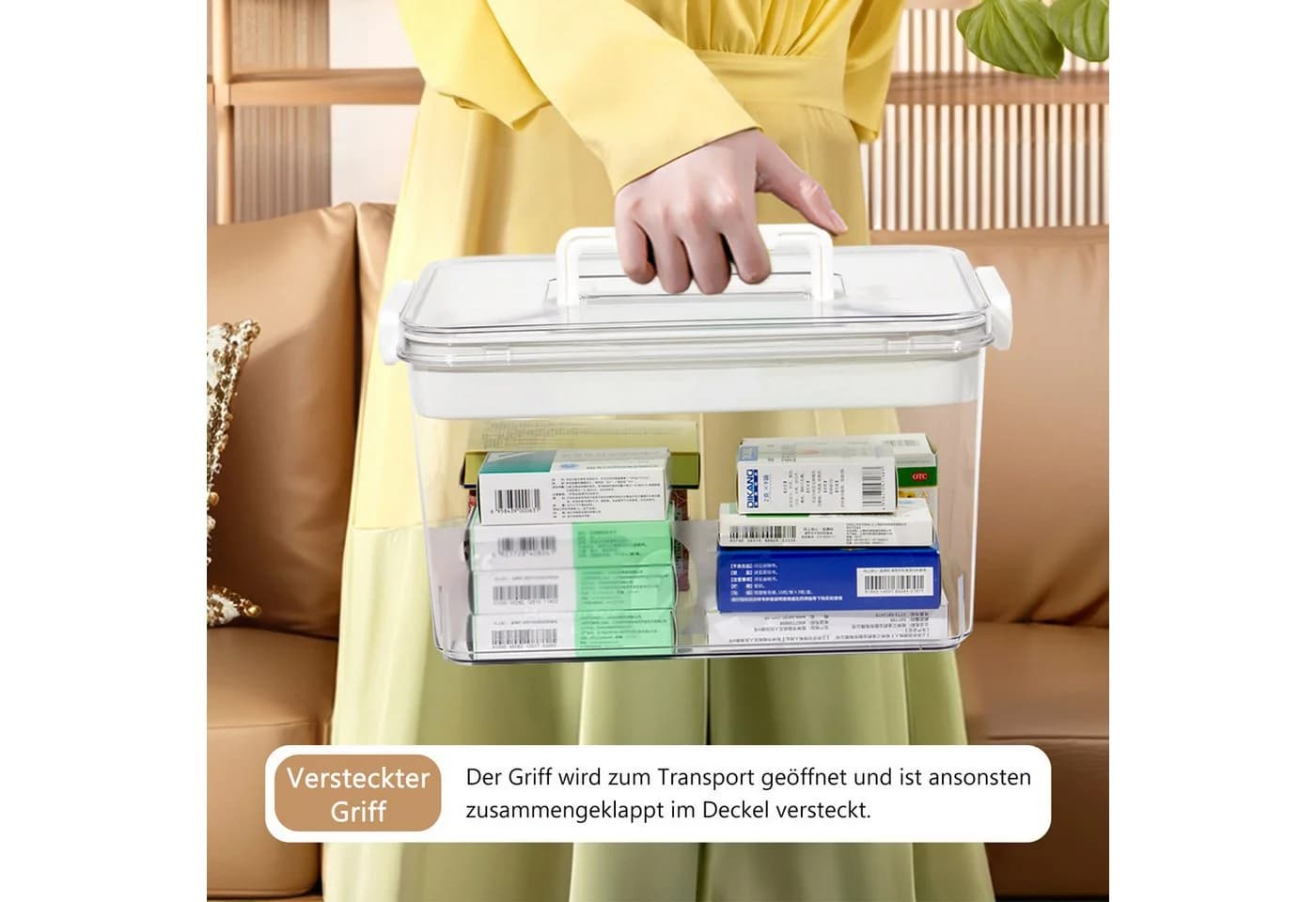 Zedelmaier Aufbewahrungsbox Medikamenten Groß Transparent - Bild 3