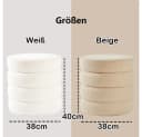 Zedelmaier Sitzhocker Beige Teddyfell mit Stauraum Bild 1