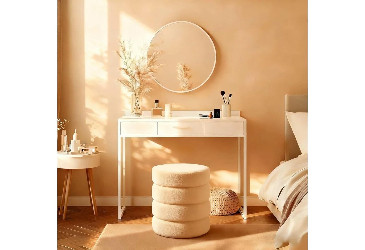 Zedelmaier Sitzhocker Beige Teddyfell mit Stauraum - Bild 4