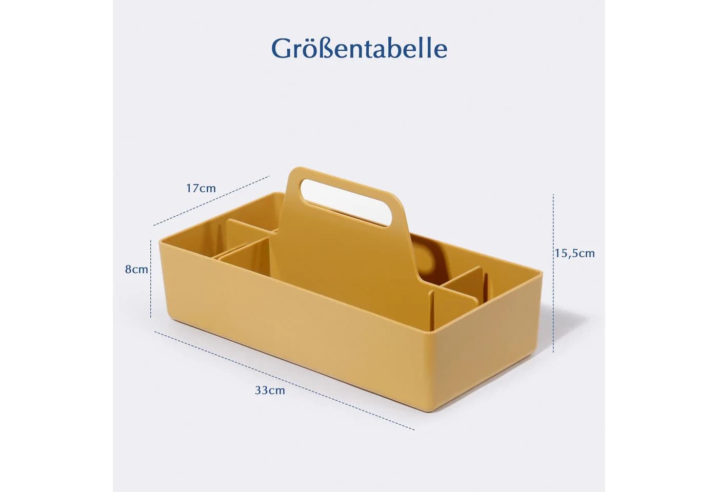 Zedelmaier Aufbewahrungskorb Gelb Kunststoff Organizer mit Griff