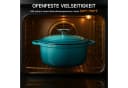 Zedelmaier Bräter Gusseisen Topf Set 22/24/26cm Emaille Blau/Grün Bild 4